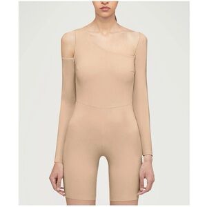 WOLFORD Warm Up Jumpsuit, Almond, 4 (US)